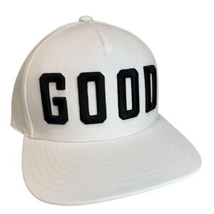 Good Good Hat Cap Snap Back Mens One Size White Team Good Varsity Golf